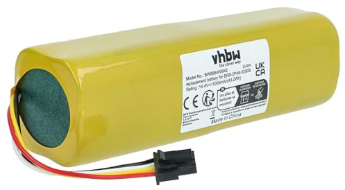 vhbw Batterie Compatible avec Xiaomi Roborock S8 Pro Ultra S8PU52-00 S81USP | S8 S802-00 robot électroménager (3000mAh, 14,4V, Li-ion)