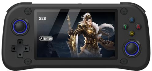 Meiurlex 2025 - Console portatile G28 con scheda TF da 128 GB, schermo IPS da 4,3 pollici, sistema Open Source Linux, 2000 mAh
