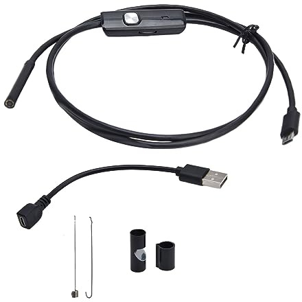 USB-Endoskop, Anti-Wasser-Inspektionskamera mit LED-Licht für Android-Telefon Windows, Rohrinspektion Fahrzeugwartung, 2 m