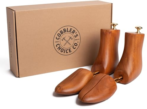 Cobbler's Choice Co. Finest Quality Men’s Boot Tree – Varnished Natural Wood, Timeless Design, Signature Finish, Brown