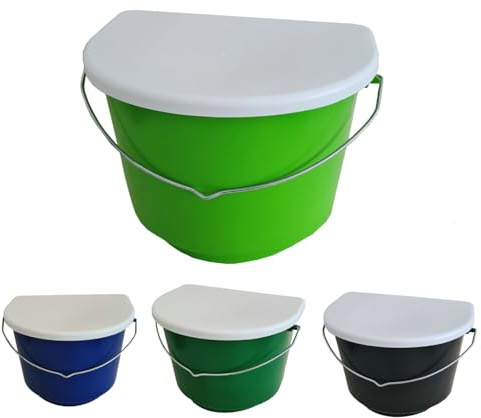 NETPROSHOP Stabiler Turniertrog Diana mit Deckel für Pferde - ideal für Turnierbox und Anhänger 34 × 25,5 × Höhe 24 cm, Farbe:Hellgruen
