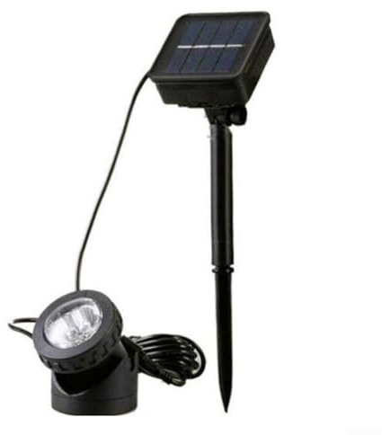 Outdoor Solar Teichbeleuchtung mit Einstellbarer Strahler, IP68 Wasserdicht bewertet, Solarbetriebene Energiesparlampe mit Lichtsensor für Garten, Rasen, Landschaftsbeleuchtung (1)