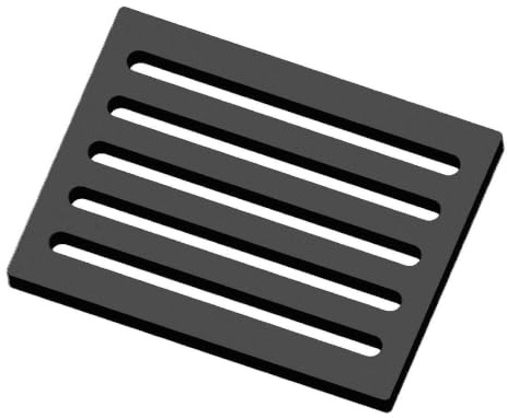 Kaminrost/Ascherost Eckig 210 x 160 x 15 mm für verschiedene Kaminofen Modelle - Ascherost aus massivem Stahl - feuerfest & hitzebeständig - Kaminrost Feuerrost Kaminofen Rost