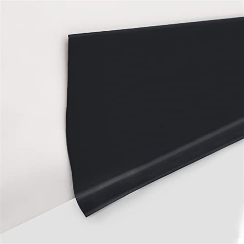 Moldura de zócalo pared, vinilo flexible for suelo, moldura goma, zócalos curvos for paredes(Black,15cm)