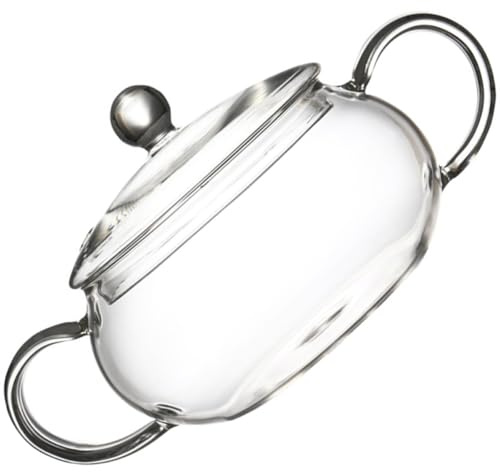 Milisten Casserole en Verre 1400ml avec Couvercle, Marmite à Soupe Résistante la Chaleur pour Cuisson Électrique, Pot Clair pour Mijoter, Cuire Pâtes et Nouilles, Usage Maison Cuisine