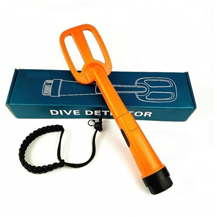 Metal Detector impermeabile Dive Pulse Pinpointer Treasure Coil Gold con batteria ricaricabile USB da 9 V(Orange)
