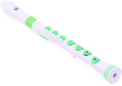 Nuvo Flauto Dolce Soprano con Tasti, Bianco/Verde con custodia rigida