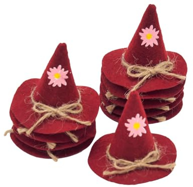 Unbekannt 10x Filzhut Hut Deko Oktoberfest Rot Bayrisch Tischdeko Party Streudeko