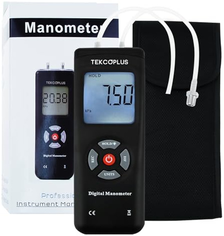 Tragbares Digitales Manometer HVAC Luftvakuum Gas Differenzdruckmesser Luftdruck-Messgerät Meter Tester 11 Einheiten mit Hintergrundbeleuchtung