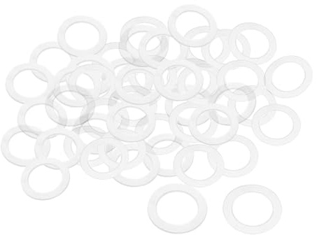 sourcing map 200 Stk. Flache Unterlegscheibe Nylon M20 Dichtung 30mm AD 20mm ID 1mm Dicke Klar für Wasserhahn Rohr Wasserschlauch Isolierung Schrauben
