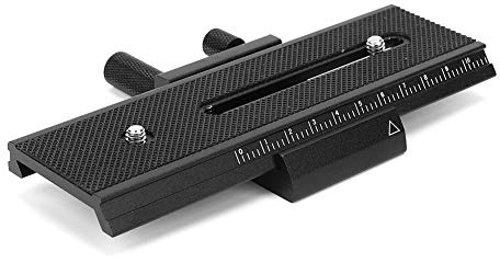 Venta Loca Control Deslizante de la cámara, Control Deslizante de riel de Enfoque Macro de 2 vías con Tornillo de Montaje de 1/4para Tomas en Primer Plano