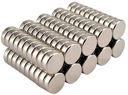 Neodym Magnet N52 Scheibe - Starke Magnetscheibe 6mm Durchmesser - 6x2mm Neodym Magnete Runde Scheiben Pinnwand Whiteboard Magnettafel [100 Stück]