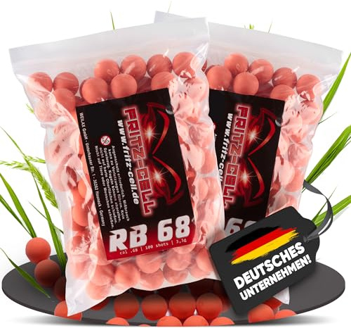 Fritz-Cell Rubberballs Kaliber .68 Gummigeschosse Orange – 200 Stück