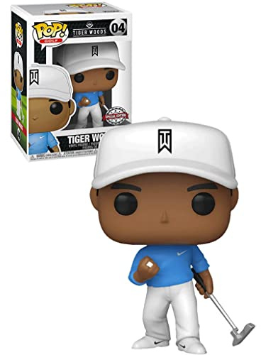 Funko POP! Golf: Tiger Woods - (Blue Shirt) - Vinyl-Sammelfigur - Geschenkidee - Offizielle Handelswaren - Spielzeug Für Kinder Und Erwachsene - Sports Fans - Modellfigur Für Sammler Und Display