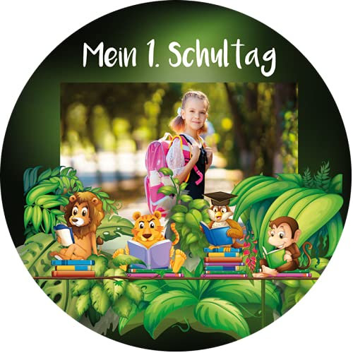 Essbarer Tortenaufleger Schule9 mit Wunschbild/ 20cm Ø