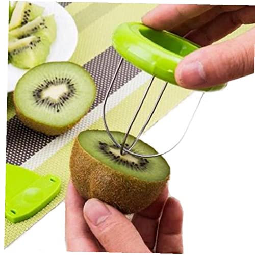 Outil De Trancheur Kiwi, Éplucheur De Fruits En Acier Inoxydable Avec Poignée Facile À Saisir, Trancheuse De Fruits De Kiwi Pour Pelage Trait D'épluchage, Tranches De Fruits Pour Salade De Fruits