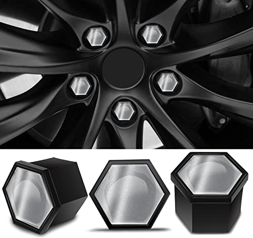 SkinoEu Radschraubenkappen 17mm Schwarz 20er Set Universal Abzieher NC 6
