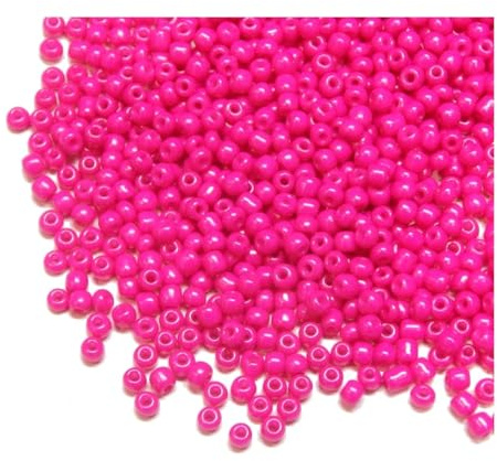 Perlin Rocailles Glasperlen Indianerperlen Saatperlen Pony Perlen 3mm Opak Matt 8/0 Opak gelüstert, Opaque Seed Beads 3300 Stk (Pink)