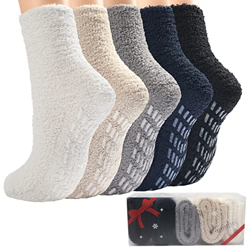 Toes Home Warme Kuschelsocken Stoppersocken Damen, Winter Haussocken, 36-42