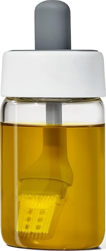 OXO Good Grips Glass Oil Bottle and Silicone Brush, 8 oz