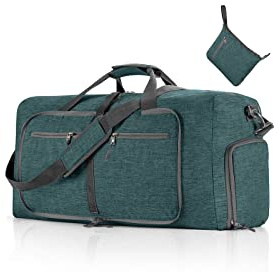 CORIOS Reisetaschen Duffle Bag für Herren/Damen 65L Faltbare Sporttasche Fitnesstasche Schwimmtasche Handgepäck mit Schuhfach Kabinenreisetasche Weekender Übernachtung Tasche Trainingstasche Grün