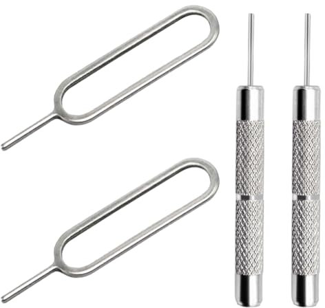 AYWFEY 4 strumenti di rimozione della scheda SIM, espulsore dell'ago compatibile con tutti gli iPhone, Apple, iPad, HTC, Samsung Galaxy, telefoni cellulari, smartphone