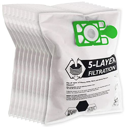 SPARES2GO SMS Dust Bags compatible with Karcher T7/1 T9/1 T10/1 T12/1 Vacuum Cleaner (Pack of 10 + Fresheners)