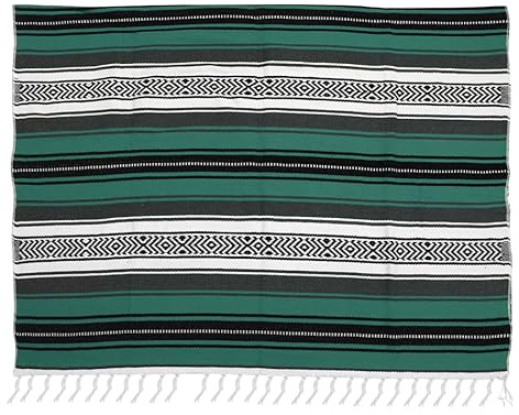PRETYZOOM Mexicana Tejida para Yoga, Sofá Y Cama, Esterilla Yoga Multiusos Verde 130x180cm, FáCil De Limpiar