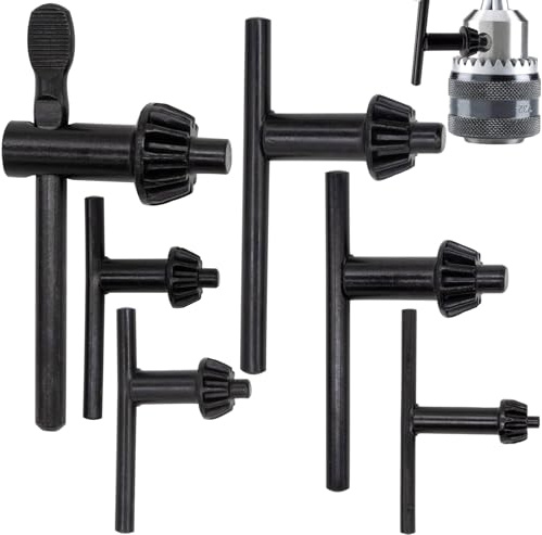 6 Stück Bohrfutter Chlüssel Set, Bohrer Spannwerkzeug Bohrmaschine Spannschlüssel, Zahnkranzbohrfutter Schlüssel, Universeller Spannschlüssel Metall Bohrfutter Schlüssel, für 4/6/10/13/16/20mm