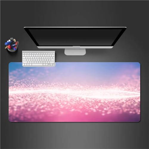 QiHon Gaming Mauspad XXL Rosa Zusammenfassung Großes Mauspad Schreibtischauflage mit Vernähte Kanten Einer speziellen Oberfläche verbessert Geschwindigkeit und Präzision 600x400x3mm