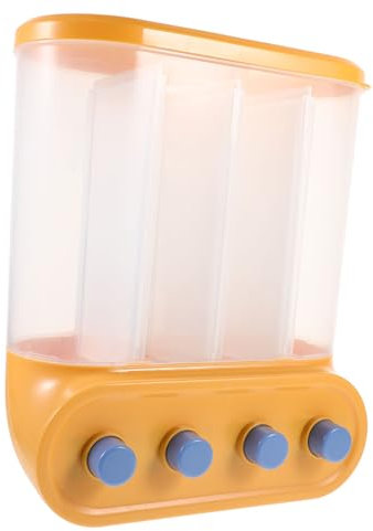 SECFOU Rice Holder Dispenser Box Sealed Grain Container Wall Mount Grain Dispenser