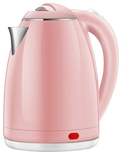 Bouilloire électrique portative Bouilloire Ménage Mise hors tension automatique Isolation de la bouilloire Chauffe-eau en acier inoxydable Dortoir Grande capacité 2,0 L Bouilloire électrique/Rose