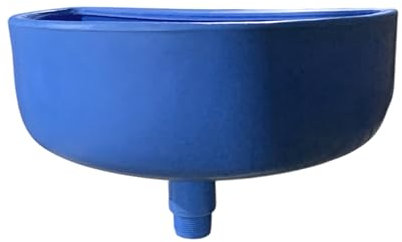 Varile Lavello multifunzione in plastica effetto granito/pietra con attacco combinato per giardino, campeggio e camper – Include filtro per capelli, accessori e design robusto (blu)