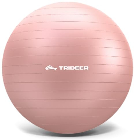 Trideer Gymnastikball – Sitzball für Yoga, Pilates, Büro & Training | Zertifiziertes Anti-Burst Design, rutschfeste Oberfläche und langlebiges PVC-Material für sicheren und komfortablen Gebrauch