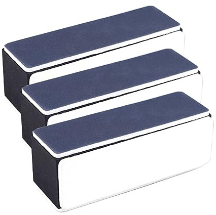 Esponja Pulidora de Uñas 4 Vías Lavable, Negro, 3 Piezas | Lima de Uñas de Esponja, Salones Profesionales y Uso Doméstico, Acabado Brillante, Fácil de Usar