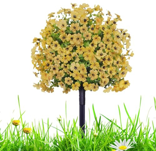Arbustos Artificiales para Exteriores | Setos Artificiales | Esferas De Flores De 58 Cm En Violeta Resistentes Al Clima Árboles Realistas para Decoración De Bodas Patio Jardín Cementerio Puerta