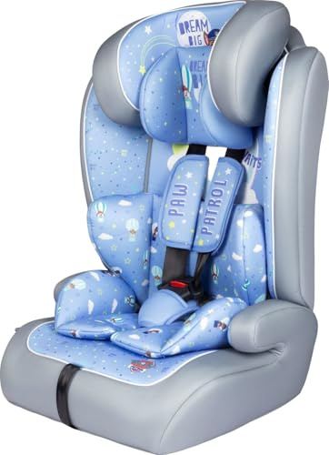 Tataway Seggiolino Auto Paw Patrol Boy I-SIZE R129. Seggiolino Per La Sicurezza Dei Bambini Con Altezza Da 76 A 150 Cm. Poggiatesta Regolabile E Imbottitura
