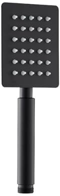 Compatible for Black/Chrome/Gold Bathroom Stainless Steel Hand Shower Bath Rain Handheld Head Big Panel Square Circular Sprinkler(Black)