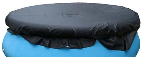 FUANA Bâche de piscine ronde de 2,45 m - Noire - Anti-poussière - Pour bassin de jardin - Entretien facile et gain de place - 1 pièce