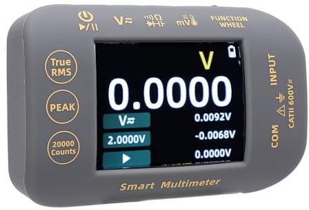 aqxreight Multimètre Numérique PV True RMS 20 000 Points avec écran LCD 2,8 Pouces – Testeur électrique Rechargeable pour Panneaux Solaires, Systèmes Photovoltaïques, Diode de Condensateur