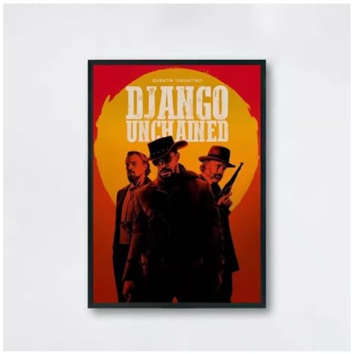 MZOwallpaper Poster Django Unchained Poster Vintage Klassiker Filmplakat Wanddeko Für Wohnzimmer Schlafzimmer 50 * 70 Cm Rahmenlos