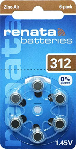 30x Renata Gr. 312 Hörgerätebatterien 5x6er Blister PR41 Braun