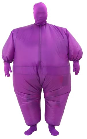 RHYTHMARTS Inflatable Costume Full Body Suit Inflatable Halloween Christmas Costumes Blow up Costumes Fancy Dress for Adult (Purple)