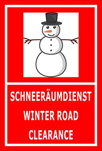 Melis-Folienwerkstatt Schild Schnee-räumdienst - 30x20cm - 3mm Aluverbund – 20 VAR S00018-140-D