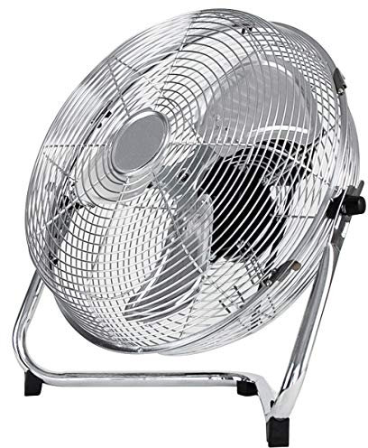 Grafner Metall Bodenventilator Ø41 cm im Retro-Stil, 100 Watt, mit 3 kraftvollen Stufen, verstellbarer Neigungswinkel, tragbar, 16 Zoll Standventilator Windmaschine Ventilator Retro