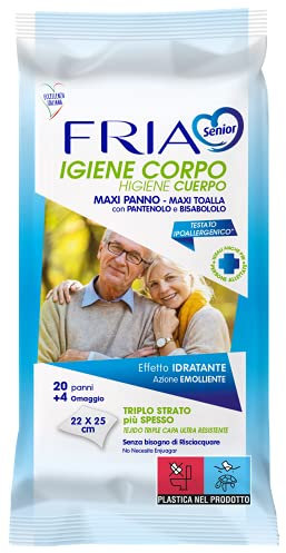 FRIA SALVIETTE UMIDE IGIENE CORPO DELICATE 24 PZ. - VENDITA CARTONE DA 6 CONF. DA 24 PZ. = TOTALE 144 SALVIETTE UMIDE