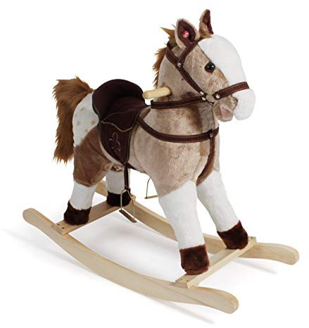 Bayer Chic 2000 405-07 - Schaukelpferd, Schaukeltier mit Sound, Hellbraun, Braun