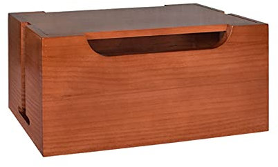 zlw-shop Cable Management Box Wooden Large Storage Wires Keeper Holder Cable Organizer for Home Office, Pine, Sides T Type Opening