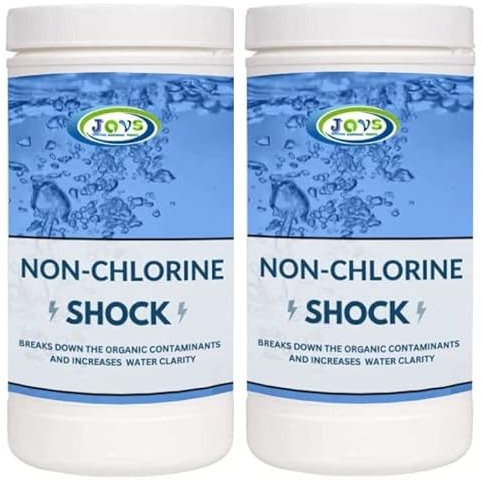 JOVS Non Chlorine Shock 2 x 1kg - Spa Treatment for Hot Tubs & Swimming Pools - Water Clarifier, Paddling Reducer, Cleaner, and Pool Maintenance Essential - Pool Chemicals Included