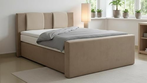 PAARA Boxspringbett Bolton | Antirutsch-Matten | Royal-Matratze Komplettset - Made in Germany (Farbe und Härtegrad (H2 - H4) frei wählbar - Bitte nach Bestellung per Nachricht mitteilen, 160 x 200 cm)